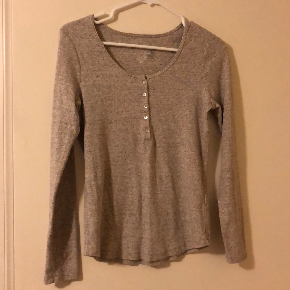 Long Sleeved Brown/Gray H&M Shirt